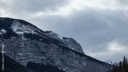 snow covered mountains