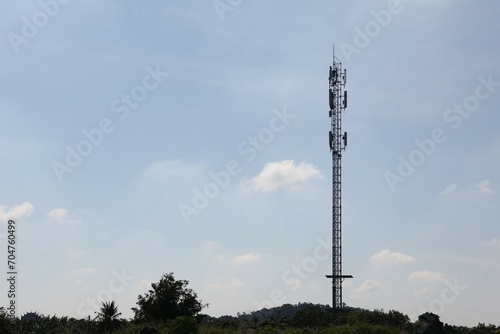 4G 5g telecommunication tower telecominication antenae photo