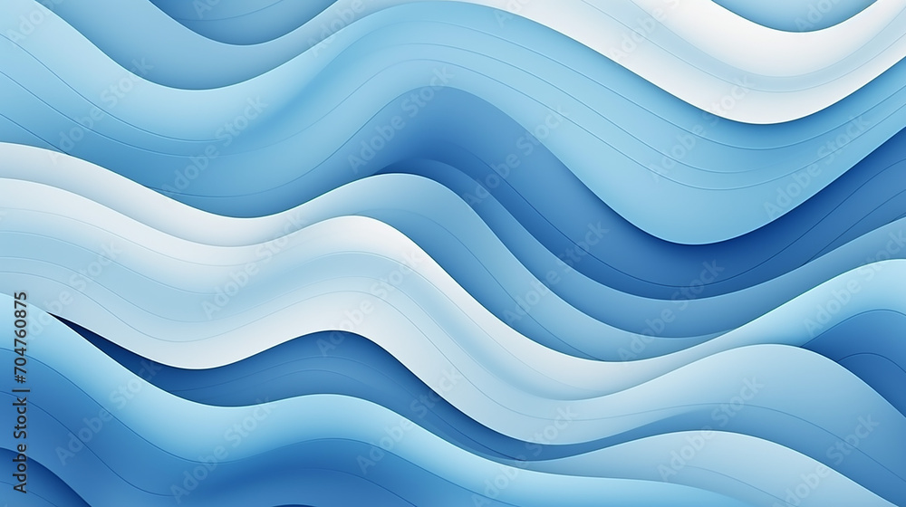 Fototapeta premium paper cut abstract art background 3d layer blue color