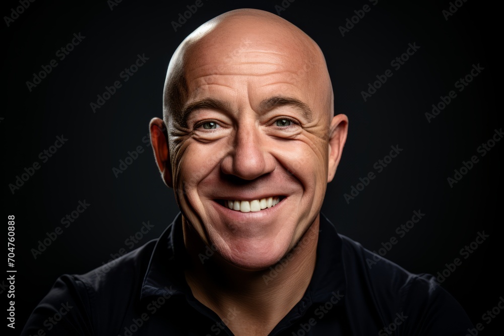 Portrait of a happy senior man smiling at the camera over black background. Portrait of a happy senior man smiling at the camera over black background.