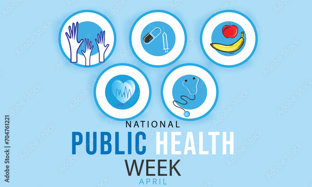 National Public Health Week. background, banner, card, poster, template. Vector illustration. National Public Health Week. background, banner, card, poster, template. Vector illustration.
