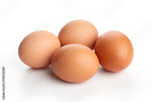 Chicken egg on a white background.