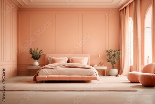 A minimalistic luxury bed room interior design © Naveen