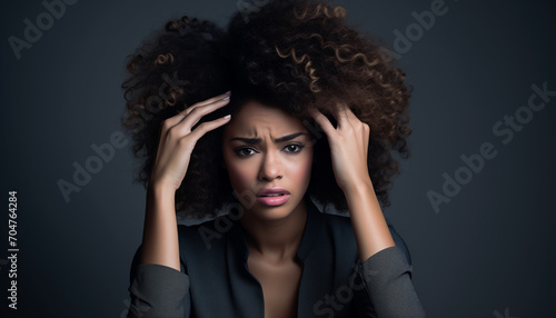 black businesswoman with anxiety