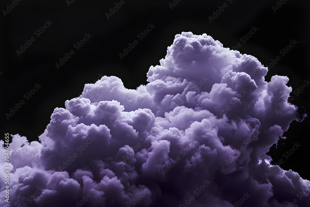 purple cloud isolated on black background purple cloud isolated on black background