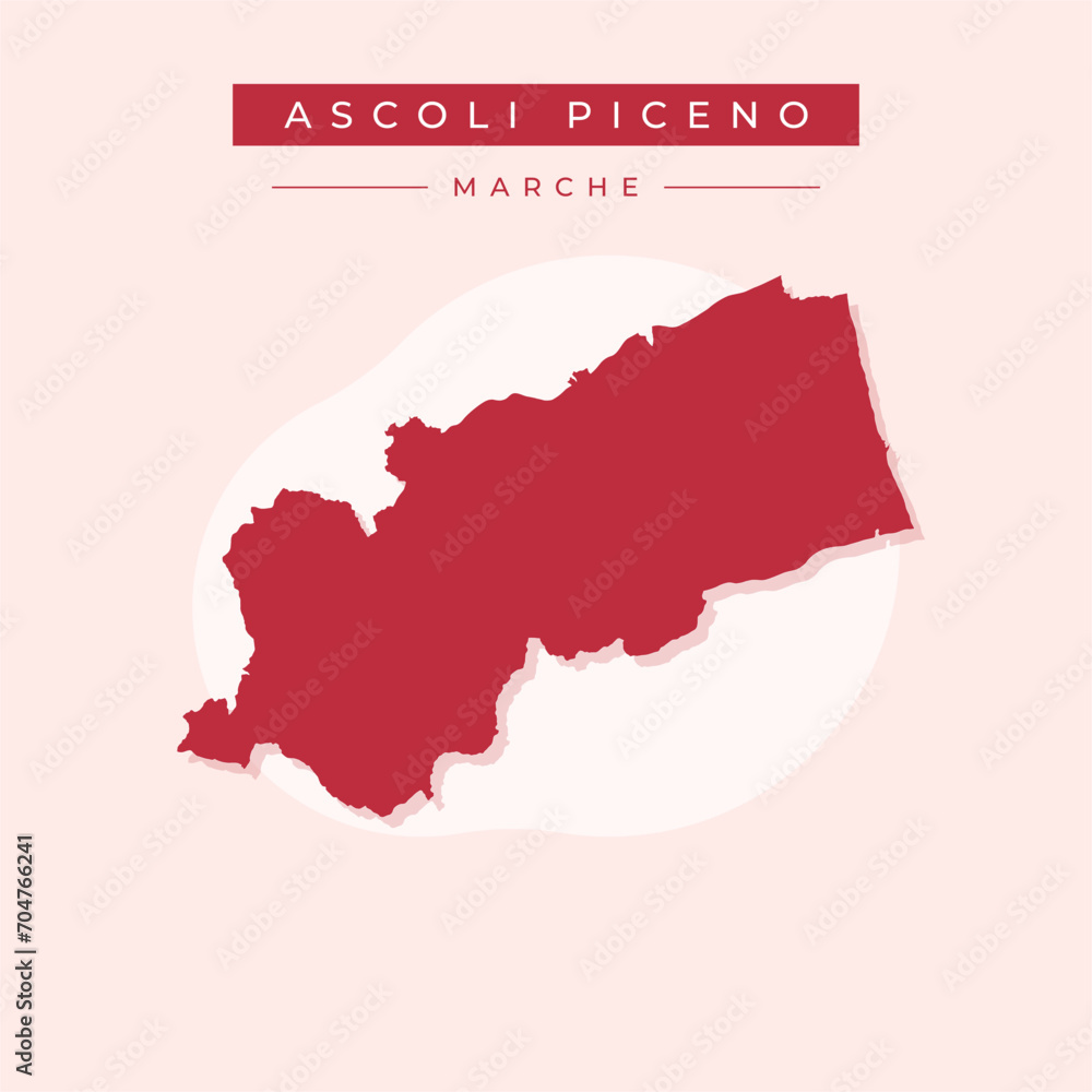 Vector illustration vector of Ascoli Piceno map Italy