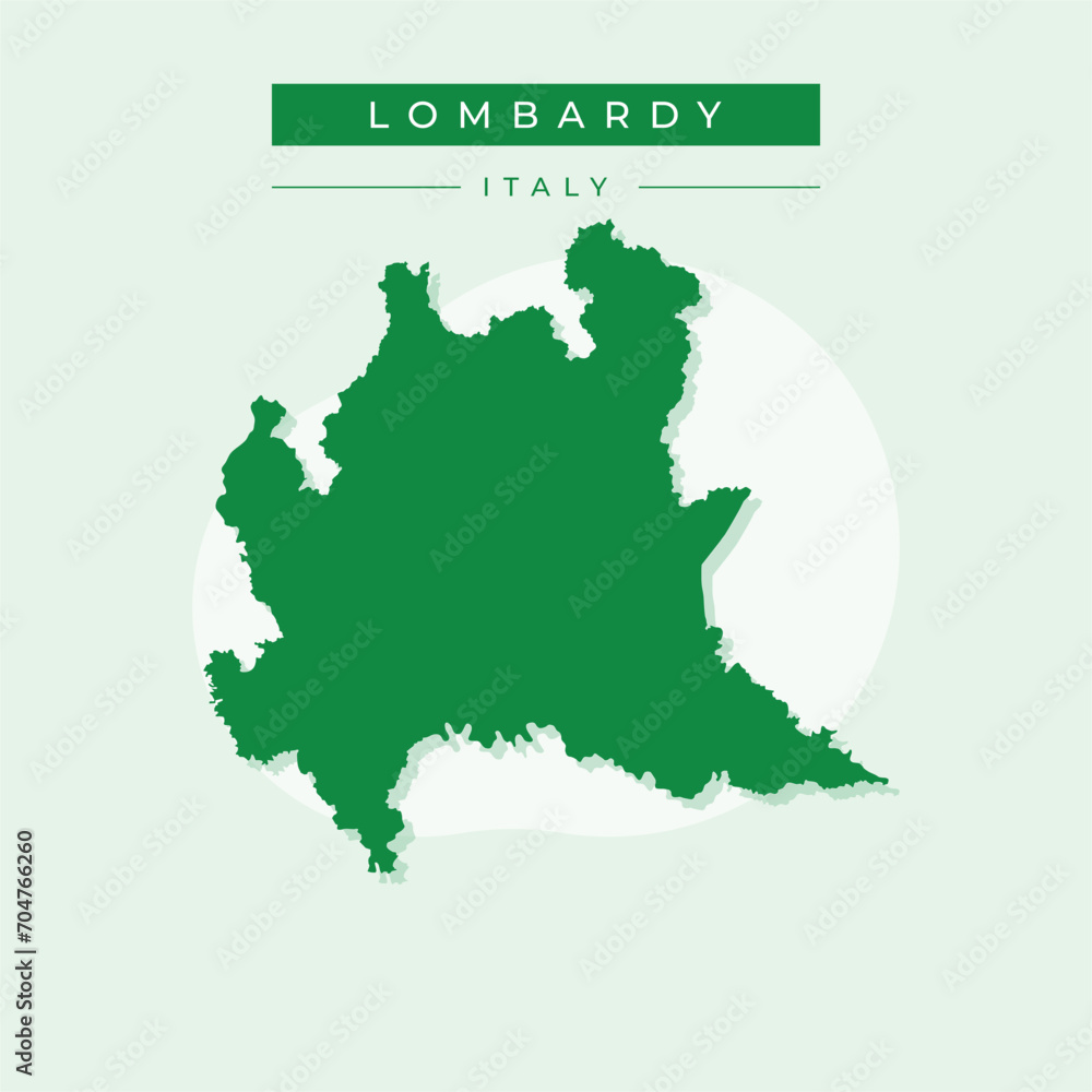 Vector illustration vector of Lombardy map Italy