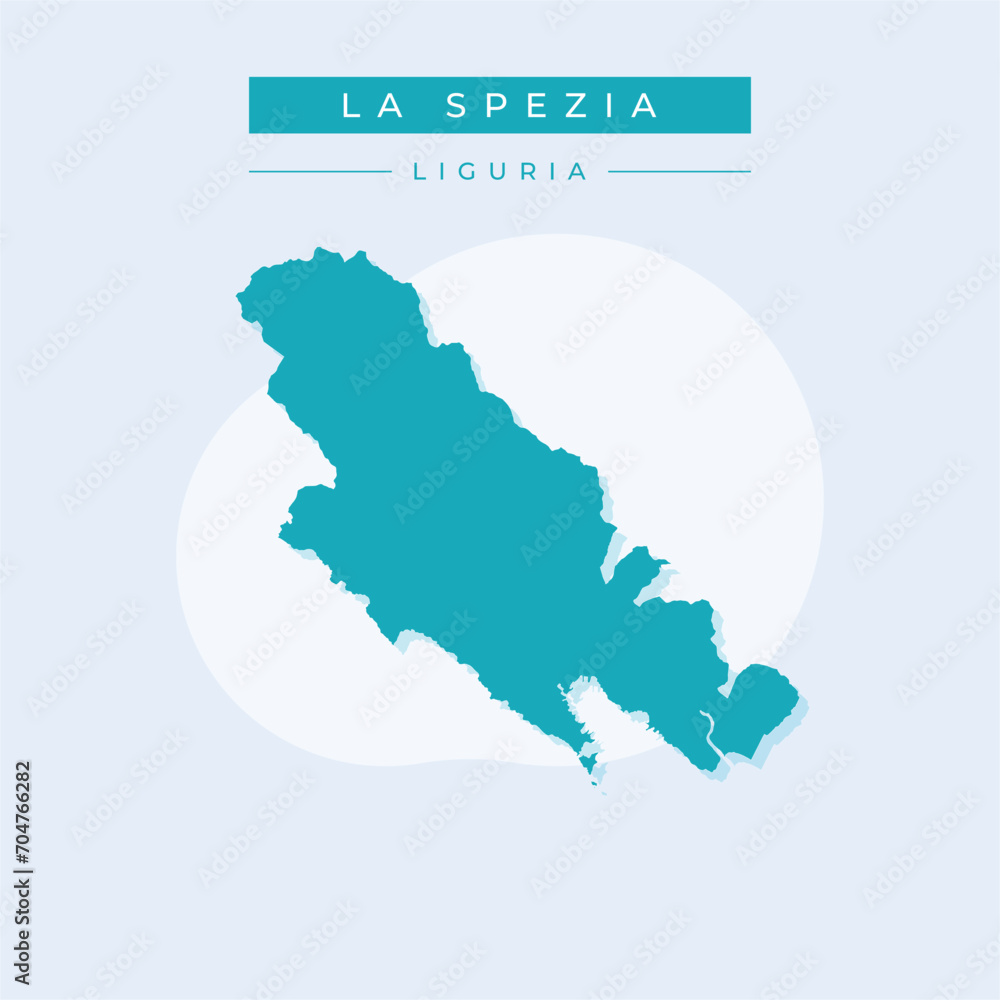 Vector illustration vector of La Spezia map Italy