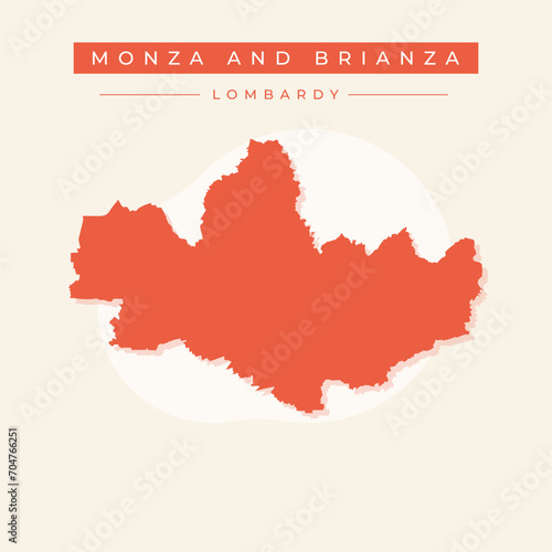 Vector illustration vector of Monza and Brianza map Italy photo