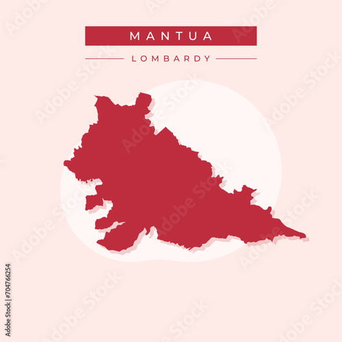 Vector illustration vector of Mantua map Italy