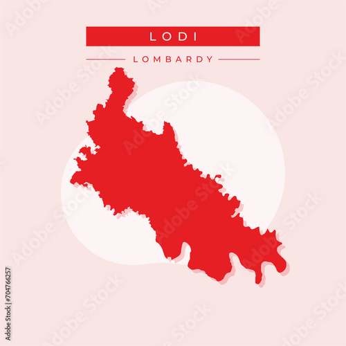 Vector illustration vector of Lodi map Italy