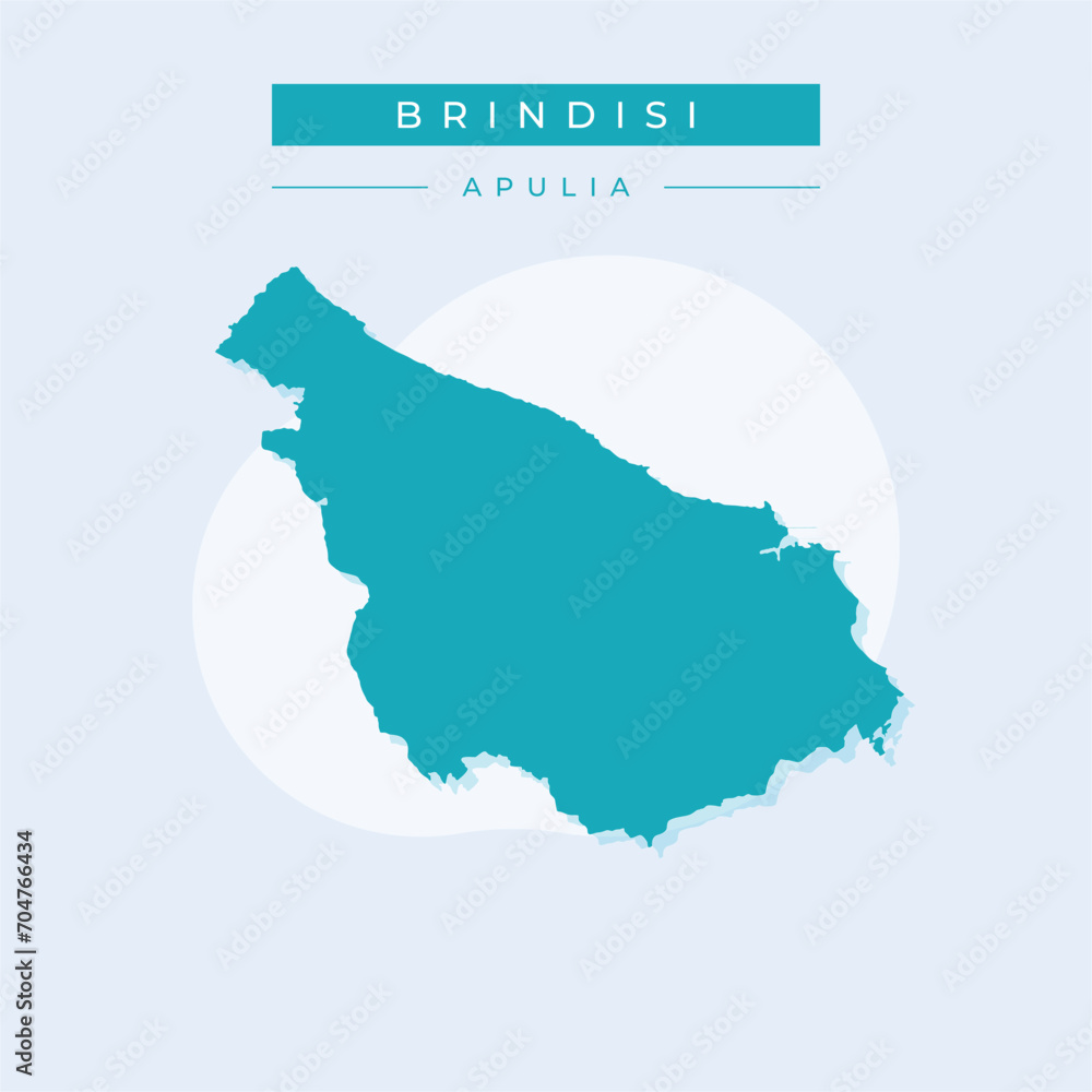 Vector illustration vector of Brindisi map Italy