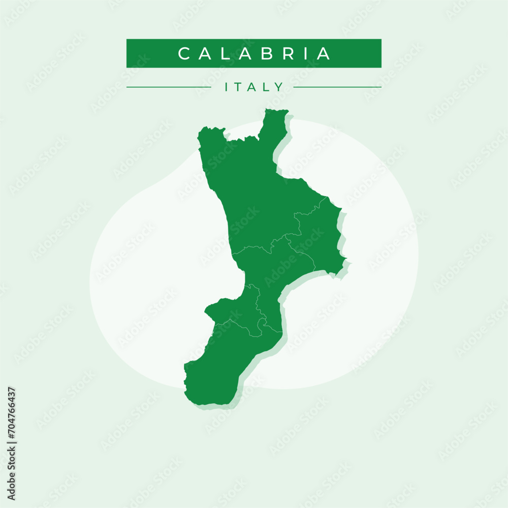 Vector illustration vector of Calabria map Italy