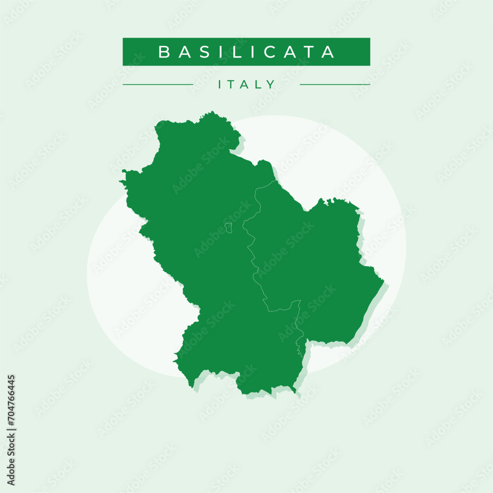 Vector illustration vector of Basilicata map Italy