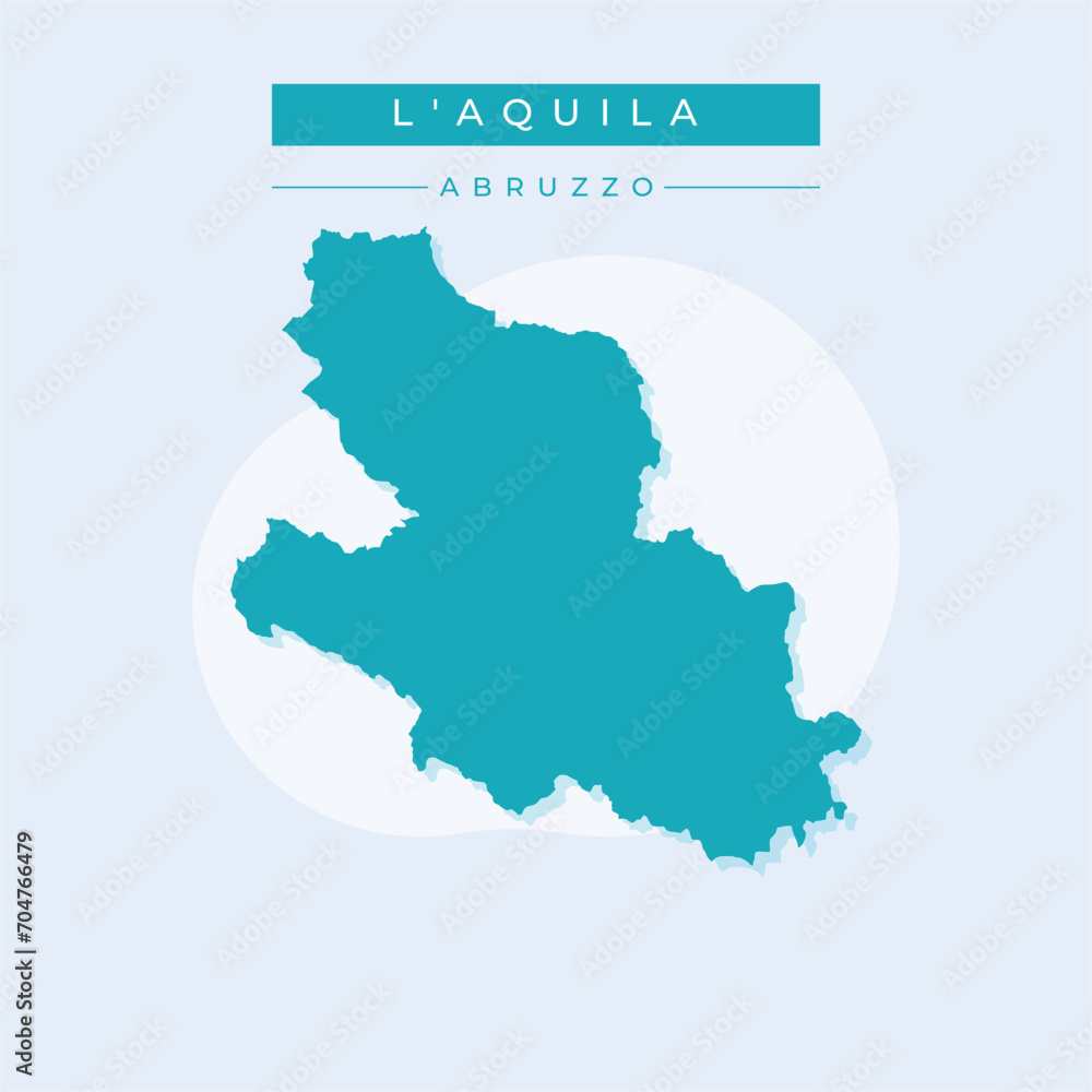 Vector illustration vector of L'Aquila map Italy