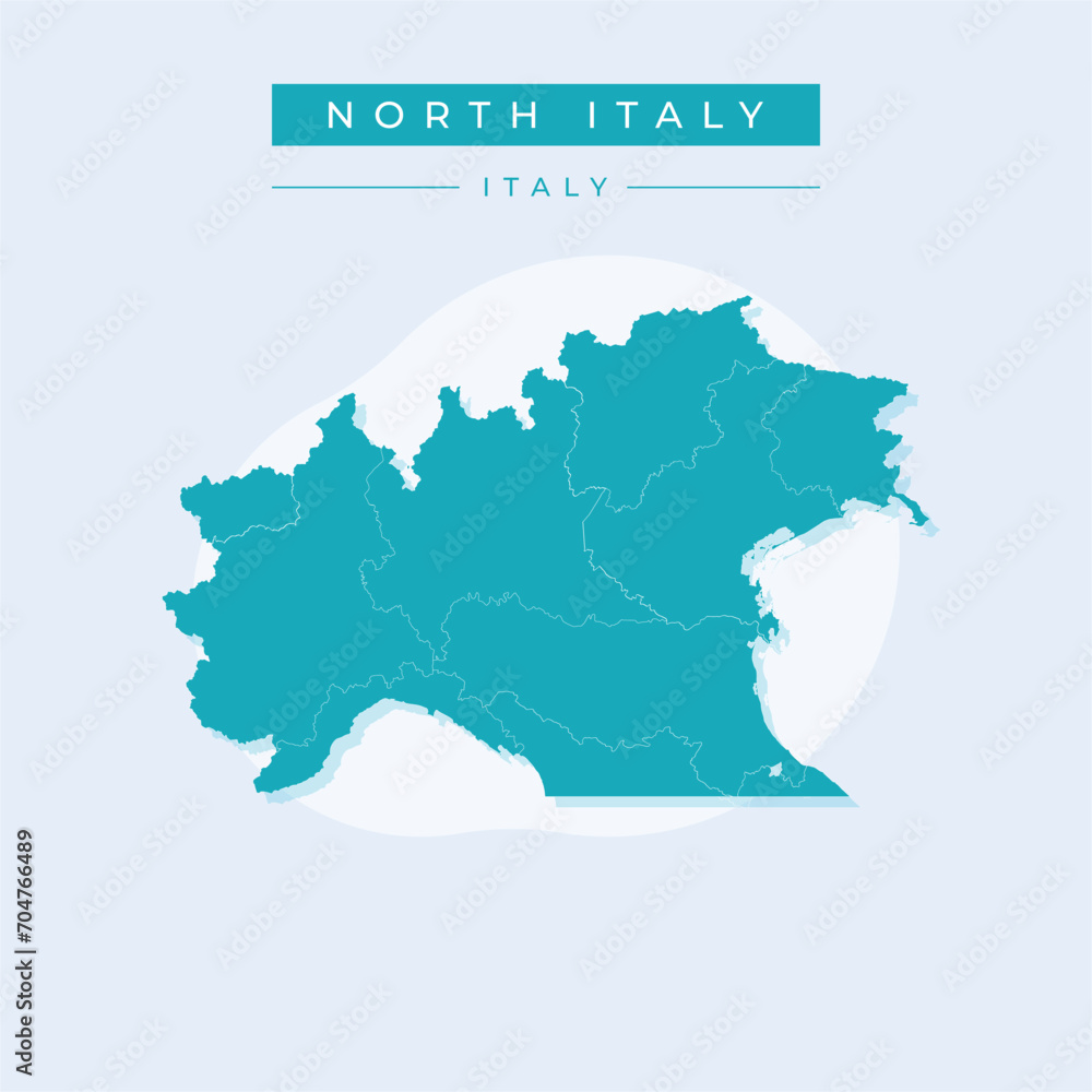 Vector illustration vector of North Italy map Italy