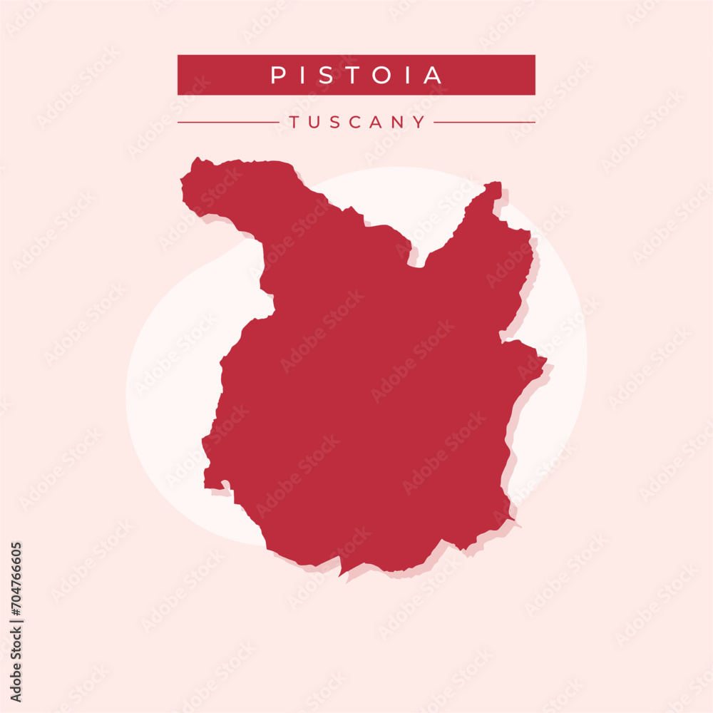 Vector illustration vector of Pistoia map Italy