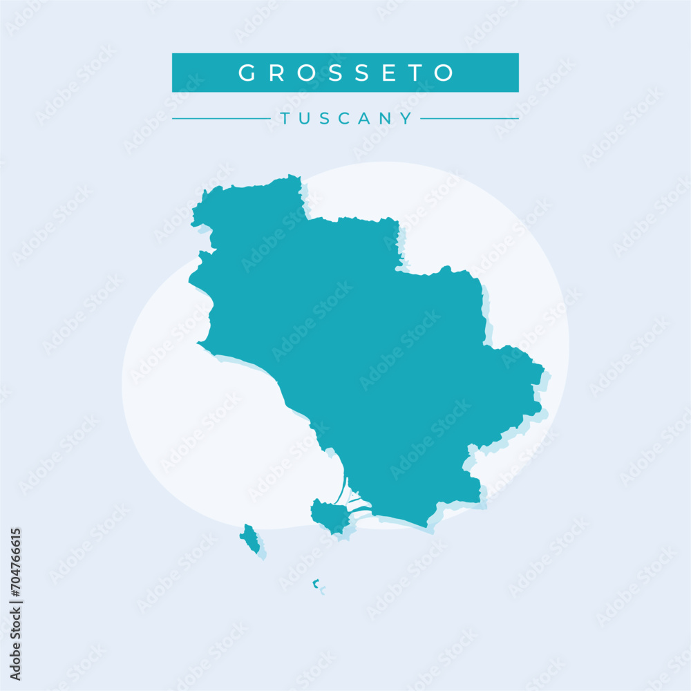 Vector illustration vector of Grosseto map Italy