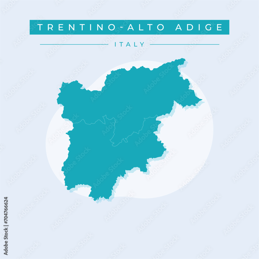 Vector illustration vector of Trentino-Alto Adige map Italy