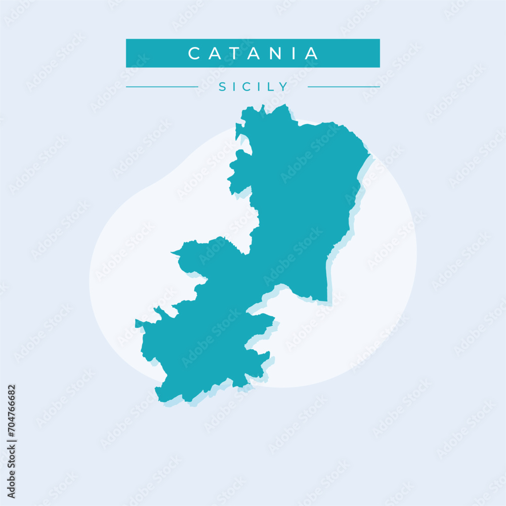 Vector illustration vector of Catania map Italy