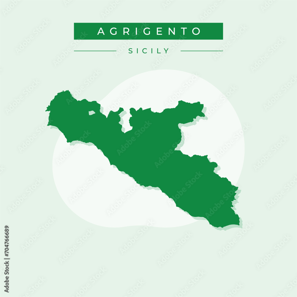 Vector illustration vector of Agrigento map Italy