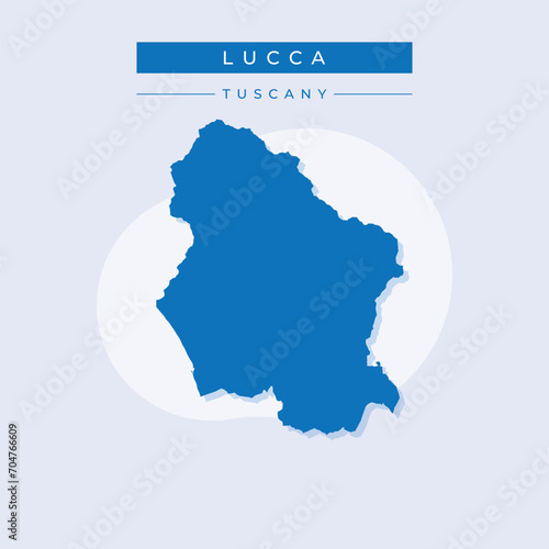 Vector illustration vector of Lucca map Italy