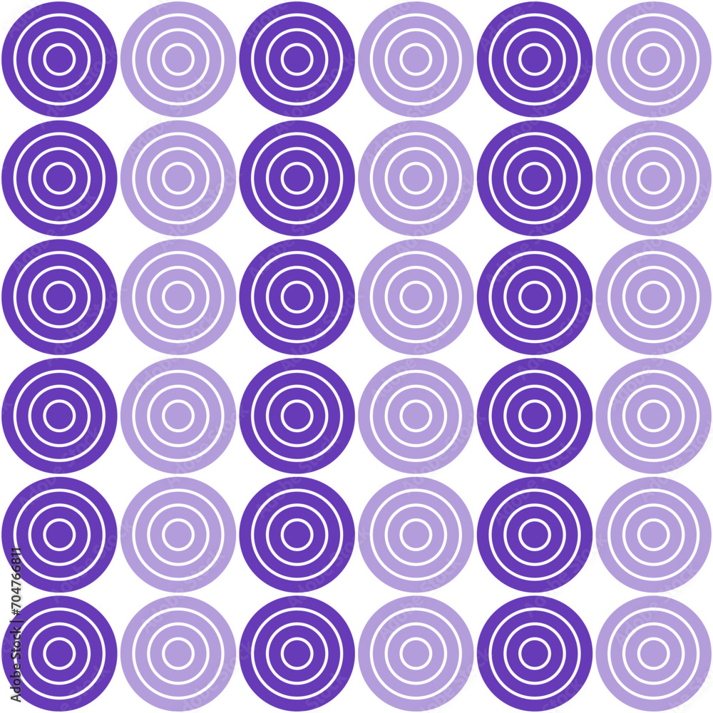 Purple circle pattern. Circle vector seamless pattern. Decorative element, wrapping paper, wall tiles, floor tiles, bathroom tiles.