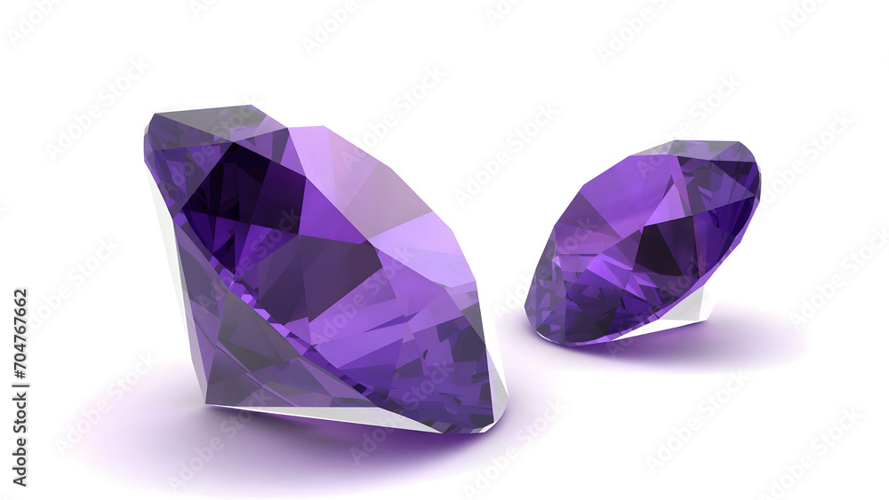 beautiful gem on white background (high resolution 3D image)