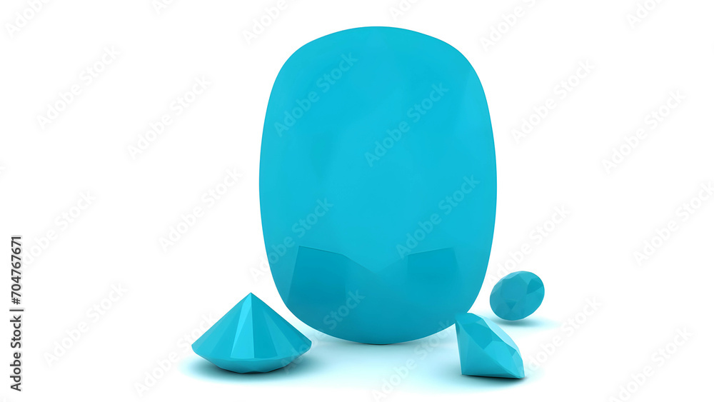 beautiful gem on white background (high resolution 3D image) beautiful gem on white background (high resolution 3D image)