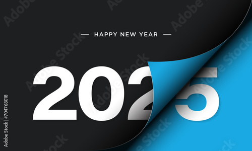 2025 Happy New Year Background Design.