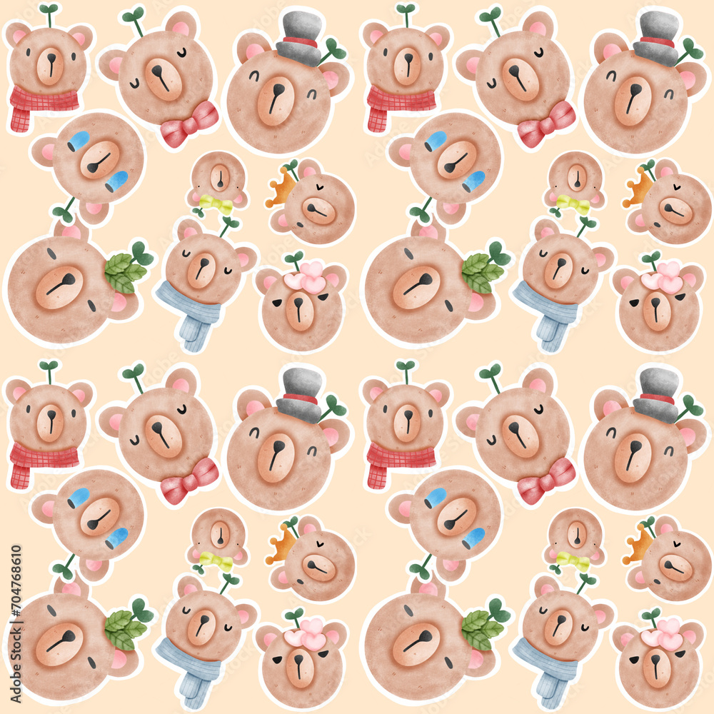 pattern with bears pattern with bears