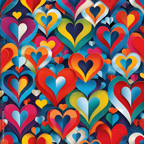 seamless pattern with hearts