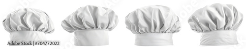 White chef hat isolated on transparent background. PNG collection