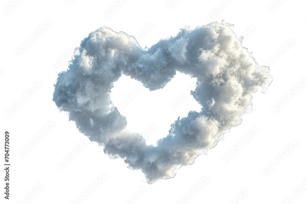 heart-shaped cloud formation against a clear sky