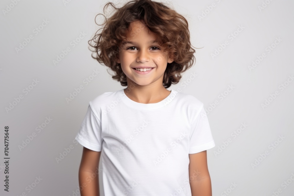 Portrait of a smiling little boy in a white t-shirt Portrait of a smiling little boy in a white t-shirt