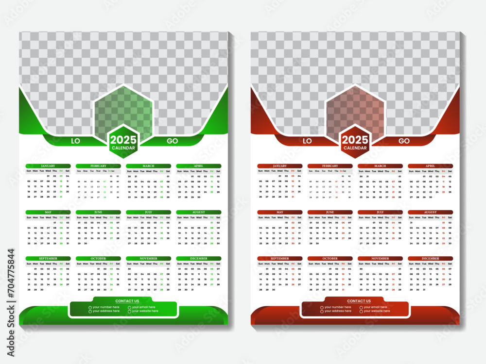 The 2025 wall calendar template is printready and one page in size The 2025 wall calendar template is printready and one page in size