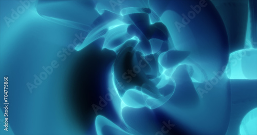 Abstract futuristic background made of blue glowing energy waves and hi-tech magic lines