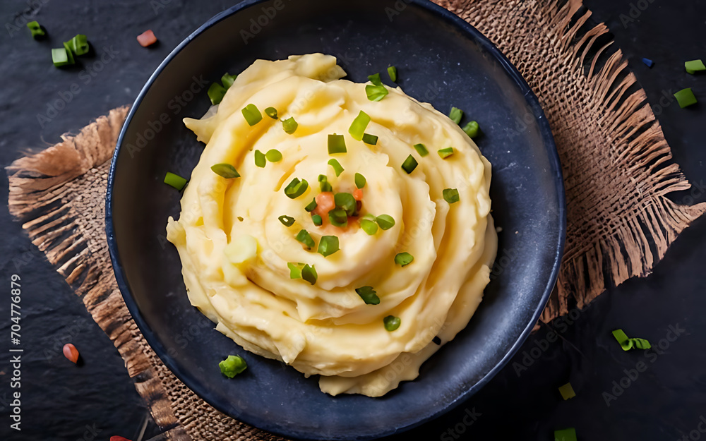 Capture the essence of Mashed Potatoes in a mouthwatering food photography shot Capture the essence of Mashed Potatoes in a mouthwatering food photography shot