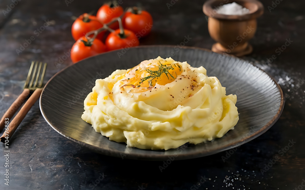 Capture the essence of Mashed Potatoes in a mouthwatering food photography shot Capture the essence of Mashed Potatoes in a mouthwatering food photography shot