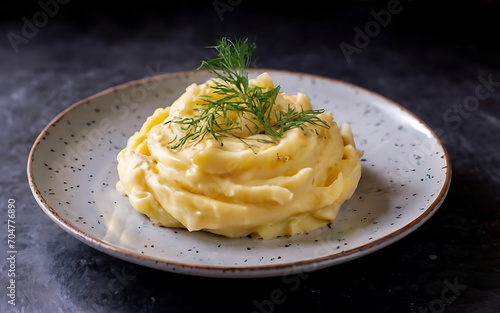Capture the essence of Mashed Potatoes in a mouthwatering food photography shot