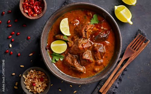 Capture the essence of Beef Curry in a mouthwatering food photography shot