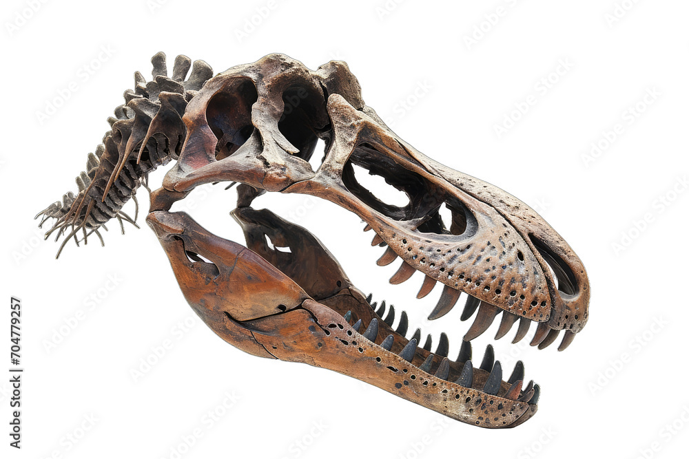 Obraz premium detailed and well-preserved dinosaur skull fossil