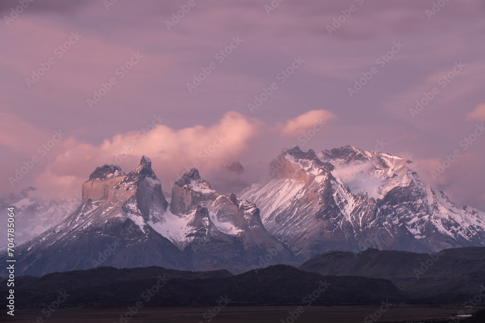Sunset at Torres Del Paine National Park, Chile