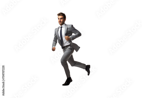 businessman running with a briefcase