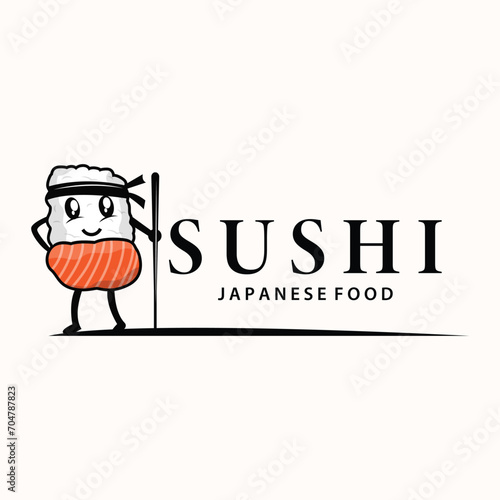 Sushi logo simple design sushi japanese food icon template product japanese cuisine