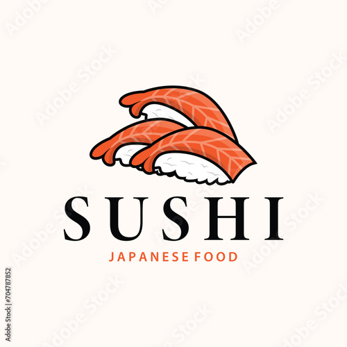 Sushi logo simple design sushi japanese food icon template product japanese cuisine