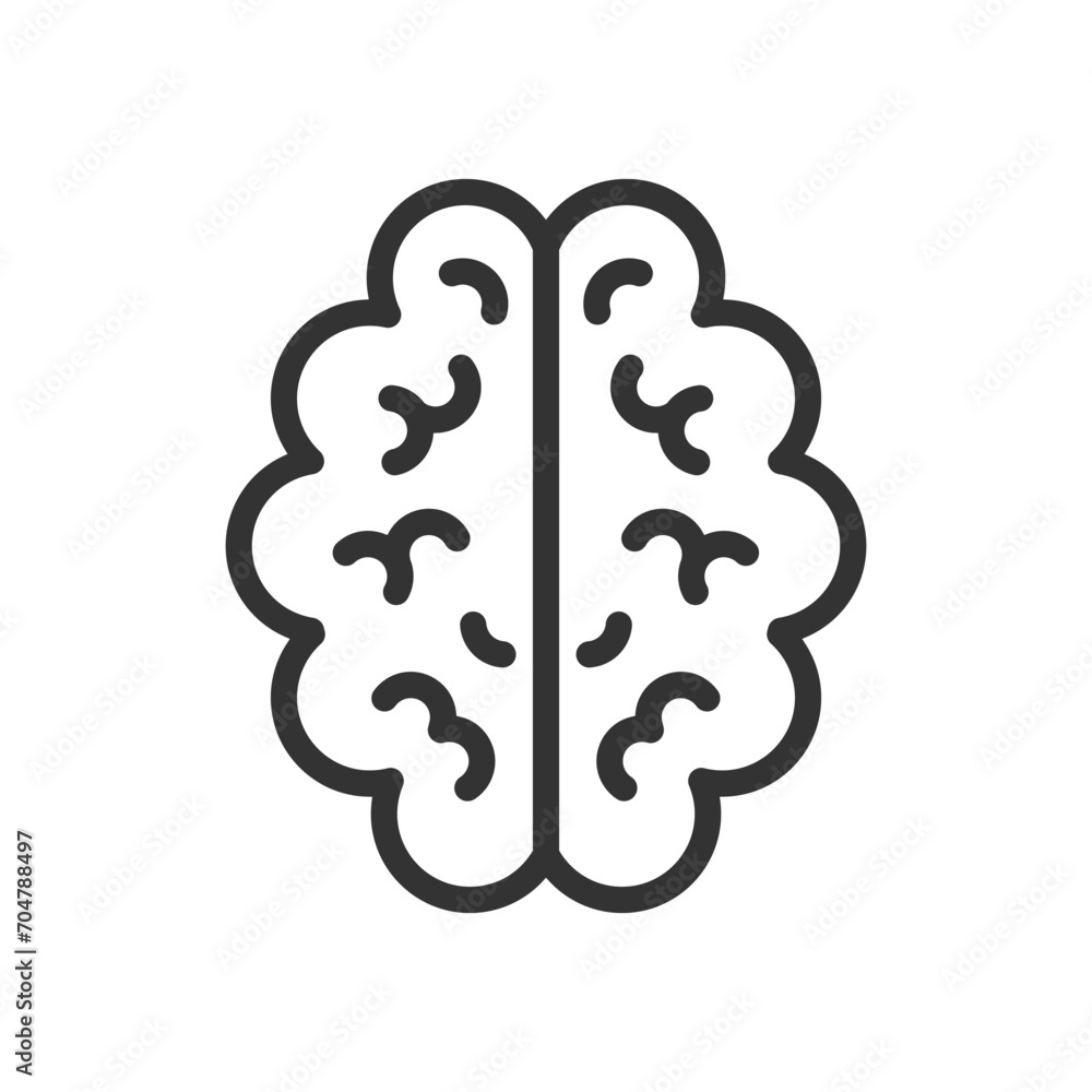 Brain shape icon isolated vector illustration. Brain shape icon isolated vector illustration.