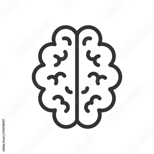 Brain shape icon isolated vector illustration.