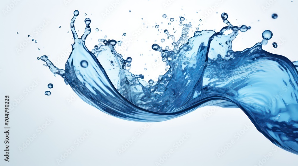 custom made wallpaper toronto digitalA Close-up of Blue water, spiral, liquid, splash, swirling wave, white isolated background.