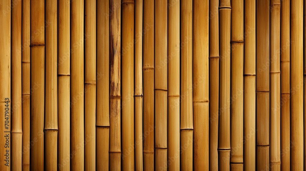 Fototapeta premium Bamboo wall background, Bamboo wall texture, Vintage bamboo wall seamless texture background, Textures of wall with bamboo sticks